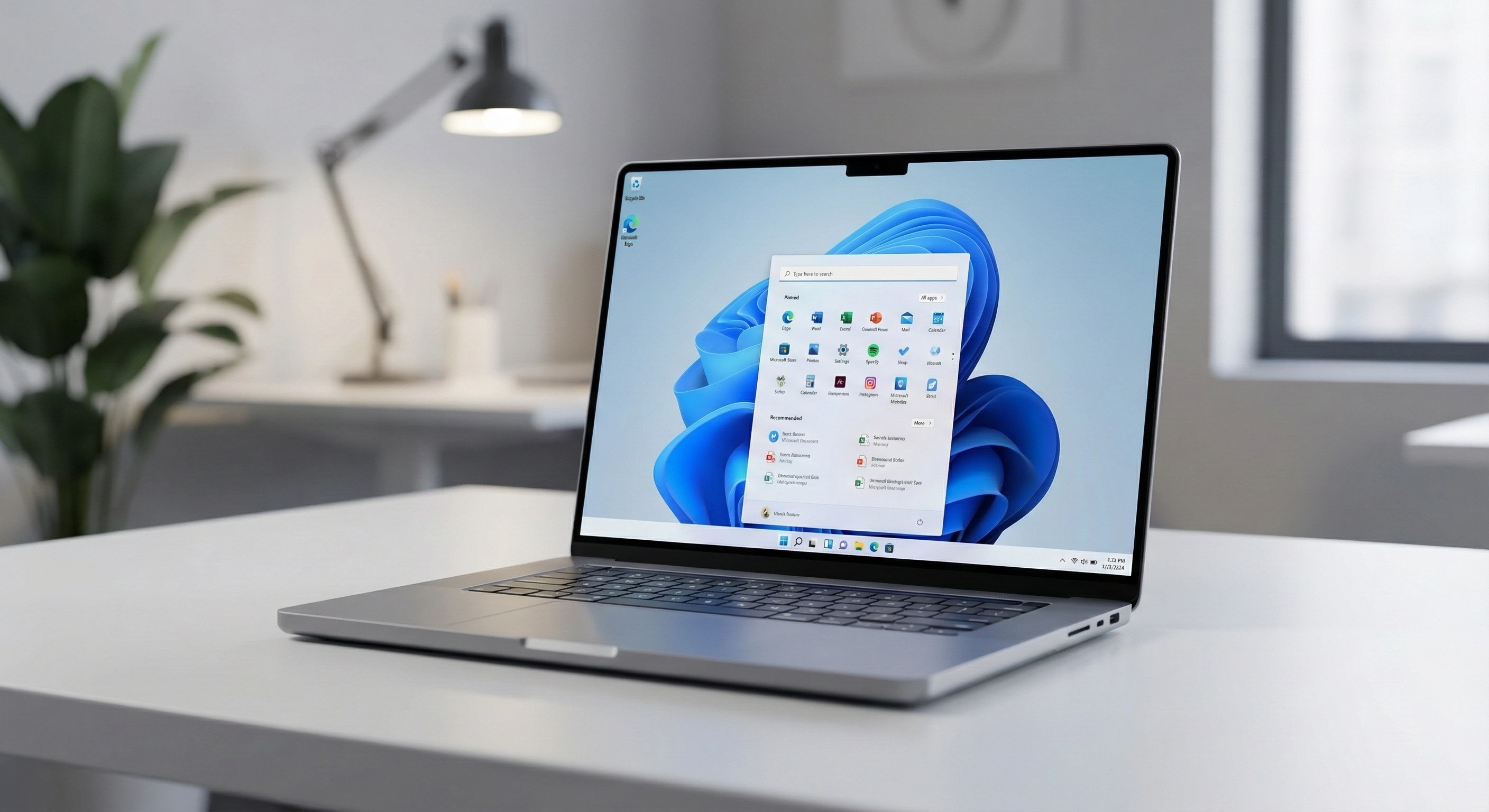 MacBook Pro running Windows 11 interface via Microsoft Remote Desktop